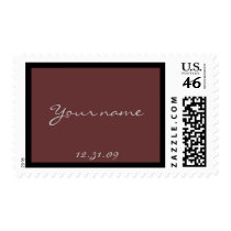 Bar Mitzvah Invitation Brown and black Postage Stamps