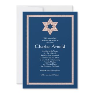 Bar Mitzvah Invitation Charles Star of David