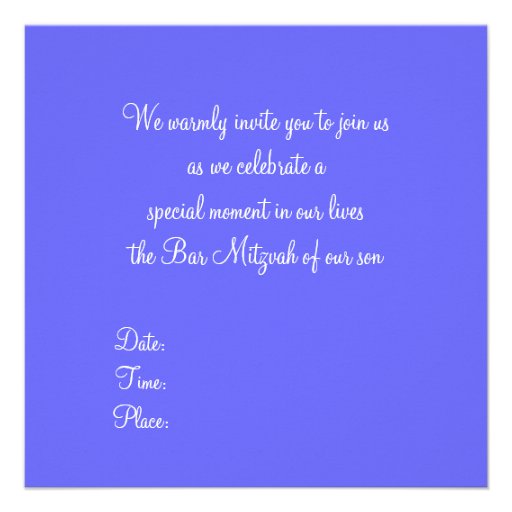 Bar Mitzvah Invitation Colorful Paint Splatter