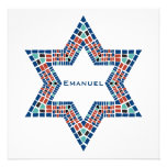 Bar Mitzvah Invitation Emanuel Star David Mosaic