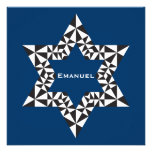 Bar Mitzvah Invitation Emanuel Star David Navy invitations