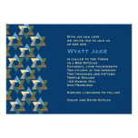 Bar Mitzvah Invitation Jewish Stars Blue invitations