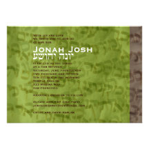 Bar Mitzvah Invitation Jonah Josh  Hebrew Grass