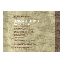 Bar Mitzvah Invitation Jonah Josh Hebrew Sand
