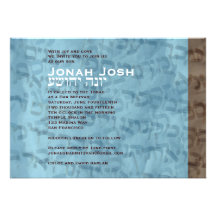 Bar Mitzvah Invitation Jonah Josh Hebrew Water