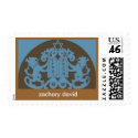 Bar Mitzvah Invitation Ten Commandments, Brown stamp