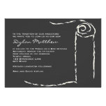 Bar Mitzvah Invitation Torah Scroll Hebrew Black