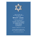 Bar Mitzvah Invitation Wyatt Jewish Star Blue invitations