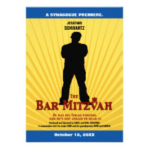 Bar Mitzvah Movie Star Invitation invitations