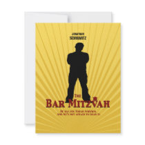 Bar Mitzvah Movie Star Reply Card Custom Invitations