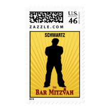 Bar Mitzvah Movie Star Stamp Medium