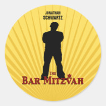 Bar Mitzvah Movie Star Sticker stickers