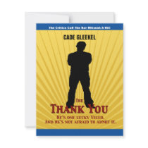 Bar Mitzvah Movie Star Thank You Card/Cade Invites