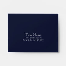 Bar Mitzvah Navy and Silver Stripe Star of David Envelopes