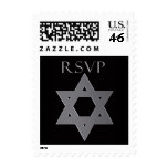 Bar Mitzvah RSVP stamp in silver