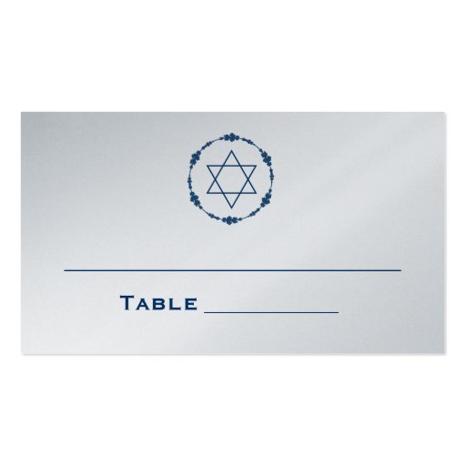 Bar Mitzvah Seating Cards Table Cards Place Cards Business Cards (front side)