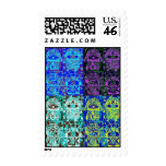 Bar Mitzvah Stamp : Indigo-Blue Hamsa stamps