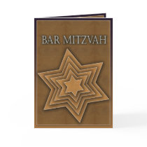 Bar Mitzvah Star of David design Card
