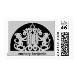 Bar Mitzvah Sttamp - Lions, Commandments Postage Stamps