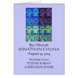 Bar Mitzvah Thank You FOLDOVER Card - Hamsa cards
