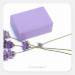 Bar of lavender soap made from 100% natural oils sticker