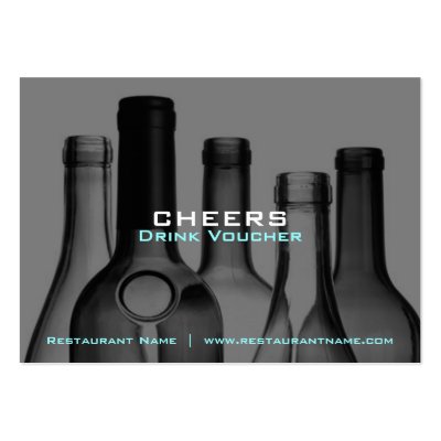 Bar & Restaurant Drink Vouchers and Coupons Business Card Templates by EnduringMoments