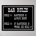 Bar Rules Poster