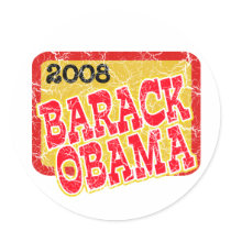 BARACK 2008 CRACKED Sticker