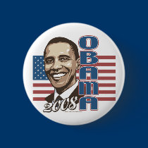 Barack 2008 Flag Button  buttons