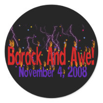 Barack and Awe Round Stickers