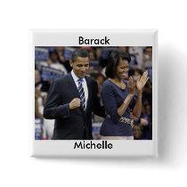 Barack and Michelle Obama Button by JustCounting Barack and Michelle Obama Button