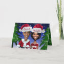 Barack and Michelle Obama Caricature Holiday card