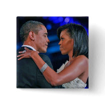 Barack and Michelle Obama dancing at Inaugural Bal buttons