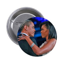 Barack and Michelle Obama dancing at Inaugural Bal buttons