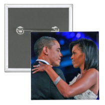 Barack and Michelle Obama dancing at Inaugural Bal buttons