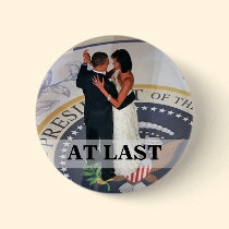 Barack and Michelle Obama dancing Inaugural Ball buttons