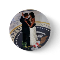 Barack and Michelle Obama dancing Inaugural Ball buttons