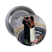 Barack and Michelle Obama dancing Inaugural Ball buttons
