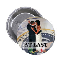 Barack and Michelle Obama dancing Inaugural Ball buttons