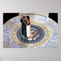 Barack and Michelle Obama dancing Inaugural Ball Print