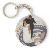 Barack and Michelle Obama Key Chains
