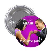 Barack and Michelle Obama victory fist bump buttons