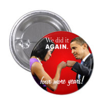 Barack and Michelle Obama victory fist bump Pins