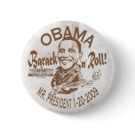 Barack and Roll 2009 Inauguration Button