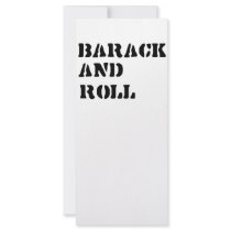Barack and Roll T-shirt rack cards