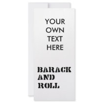 Barack and Roll T-shirt rack cards by obamashirts Barack and Roll T-shirt rack cards