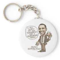 Barack Hamburger Eating  Anti-Obama Gear Keychain