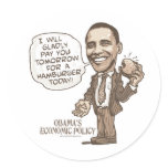 Barack Hamburger Eating  Anti-Obama Gear stickers