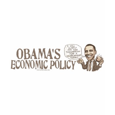 Barack Hamburger Eating  Anti-Obama Gear T Shirts by YesPoliticsSuck