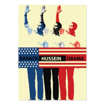 Barack Hussein Obama Gift Tag Business Card Template by gxiong